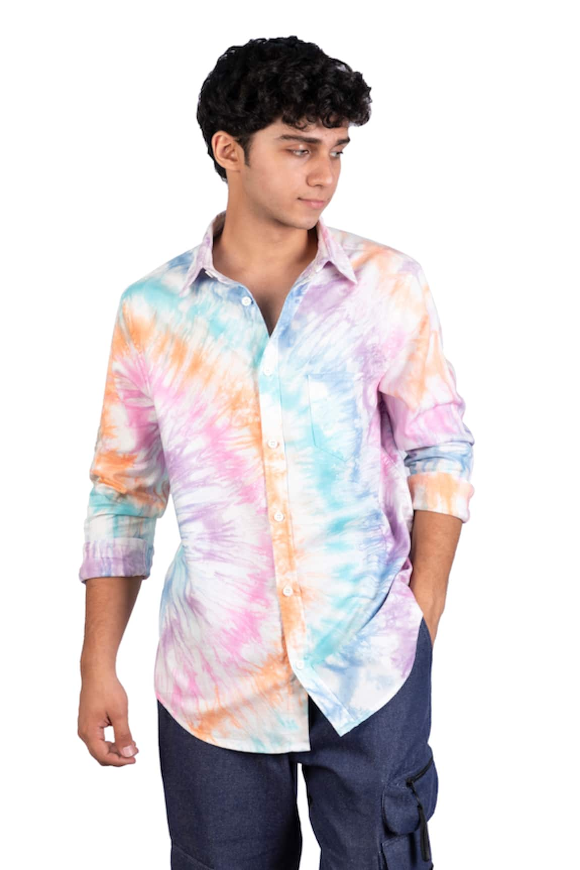 Theorem Cotton Rainbow Tie Dye Shirt