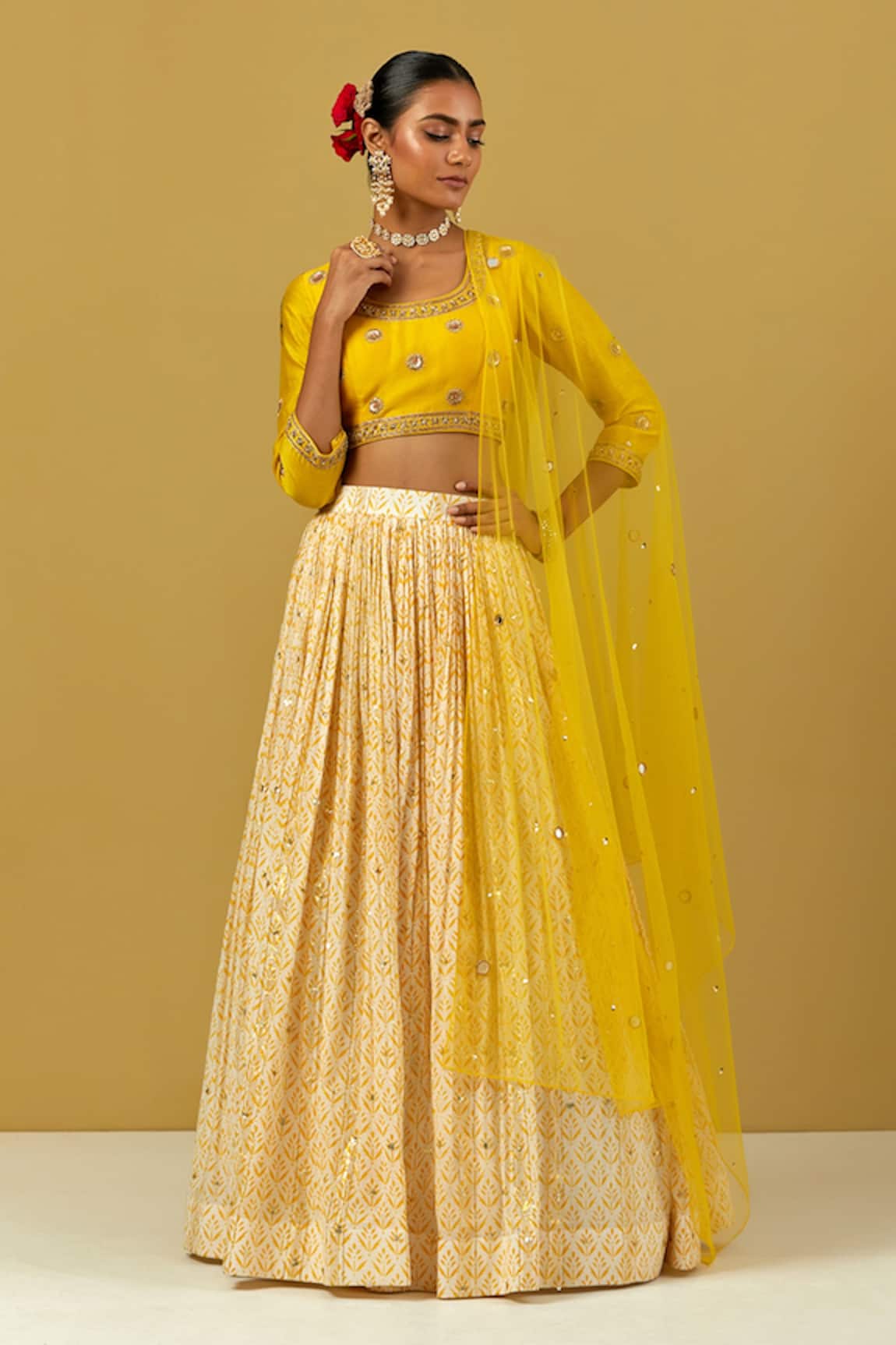 Ikshita Choudhary Floral Print Skirt Set