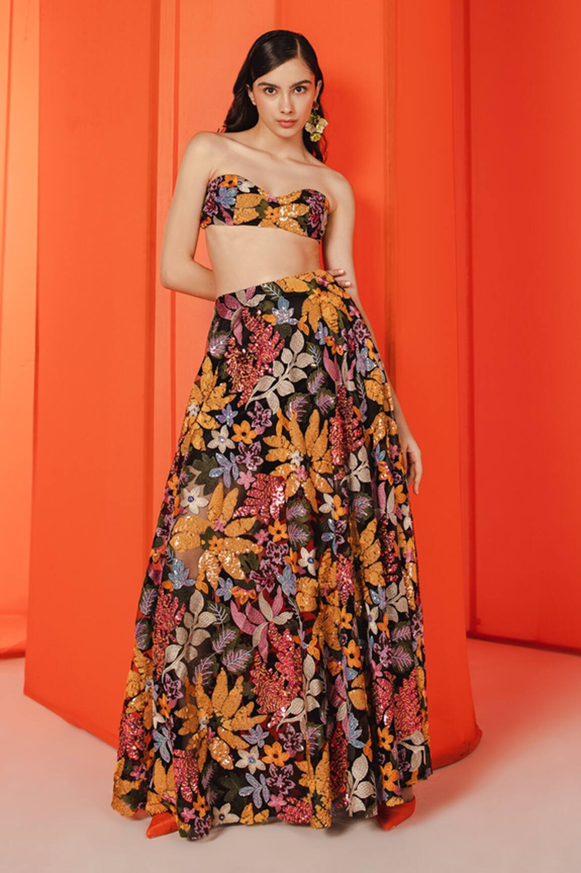 July Issue Jane Embroidered Skirt & Bralette Set 
