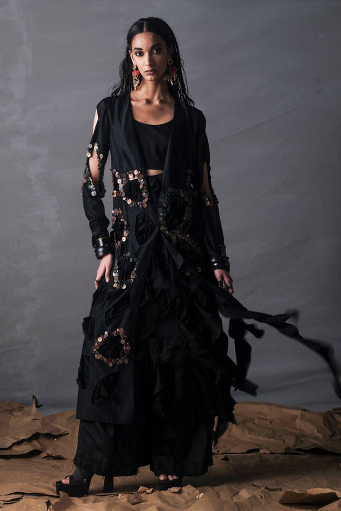 AK-OK Cutwork Embroidered Jacket