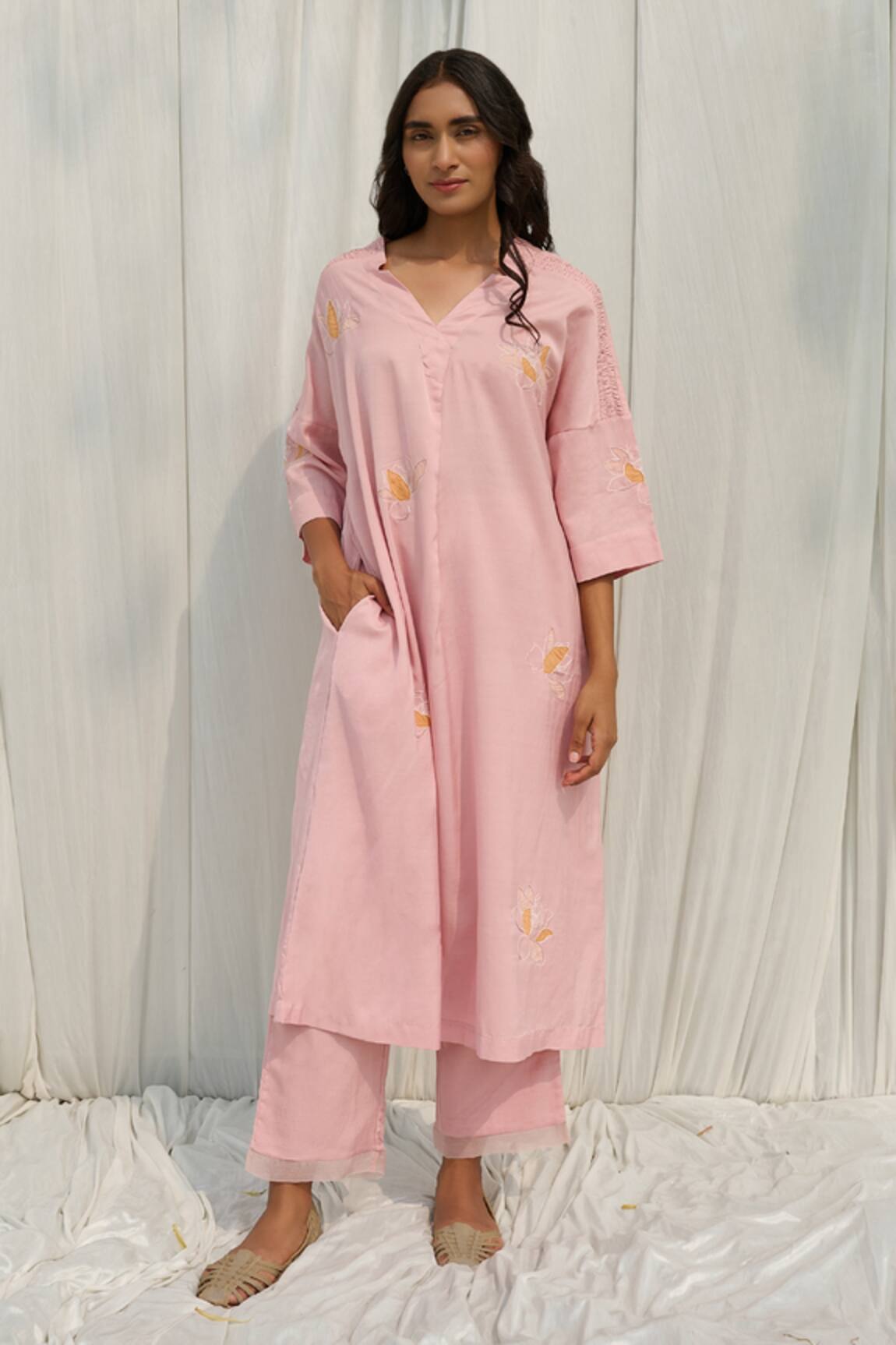 Ayaka Applique Embroidered Dress