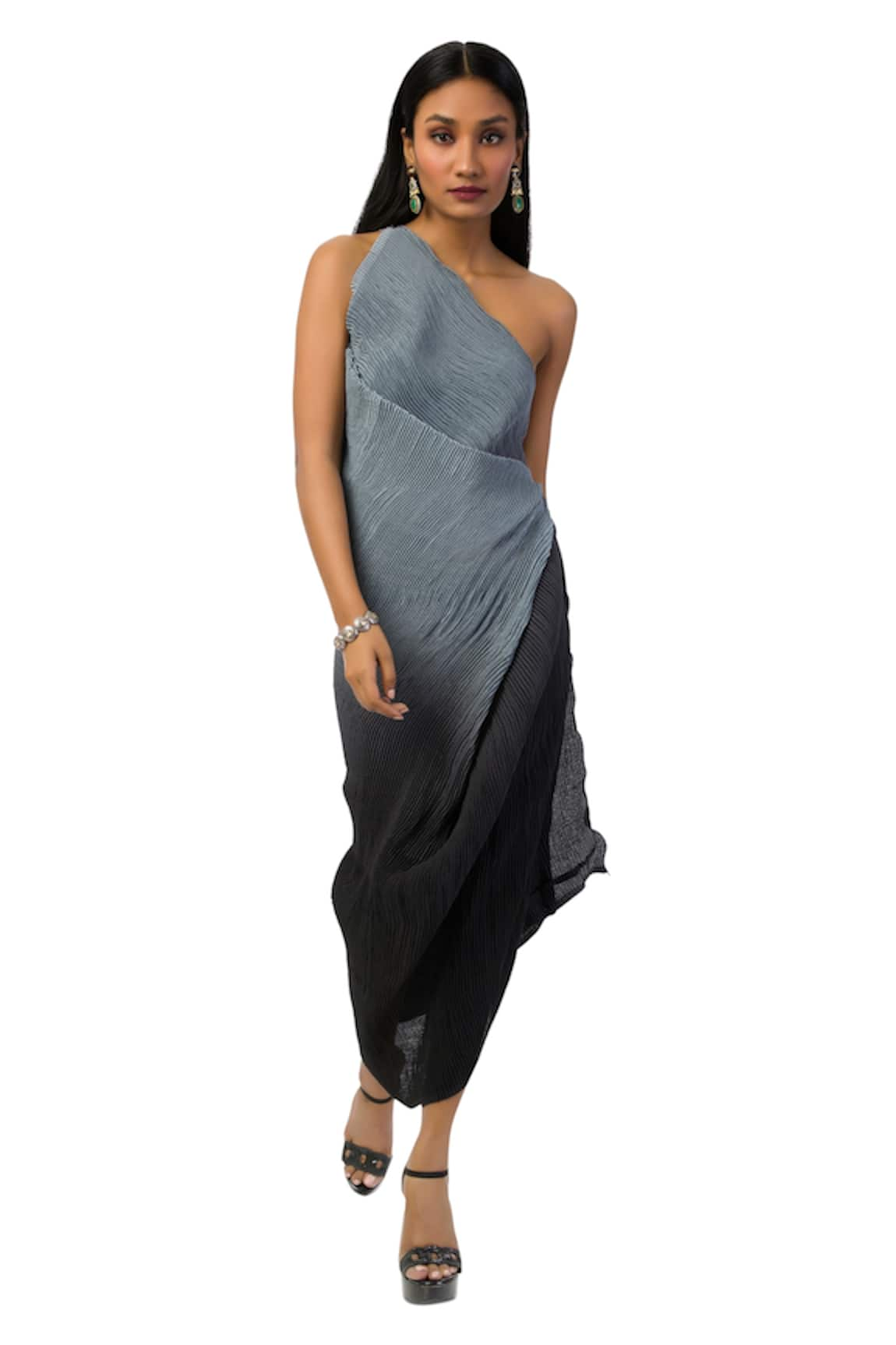 Meghna shah Textured Pattern Ombre Dress