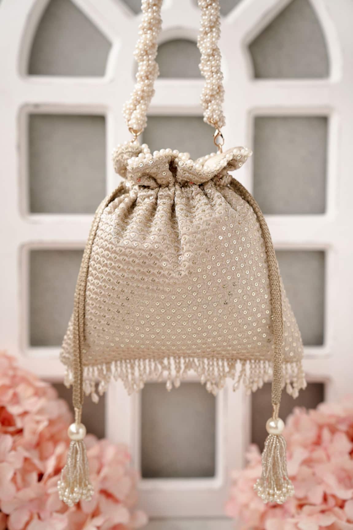 Amyra Sequin & Thread Embroidered Potli Bag