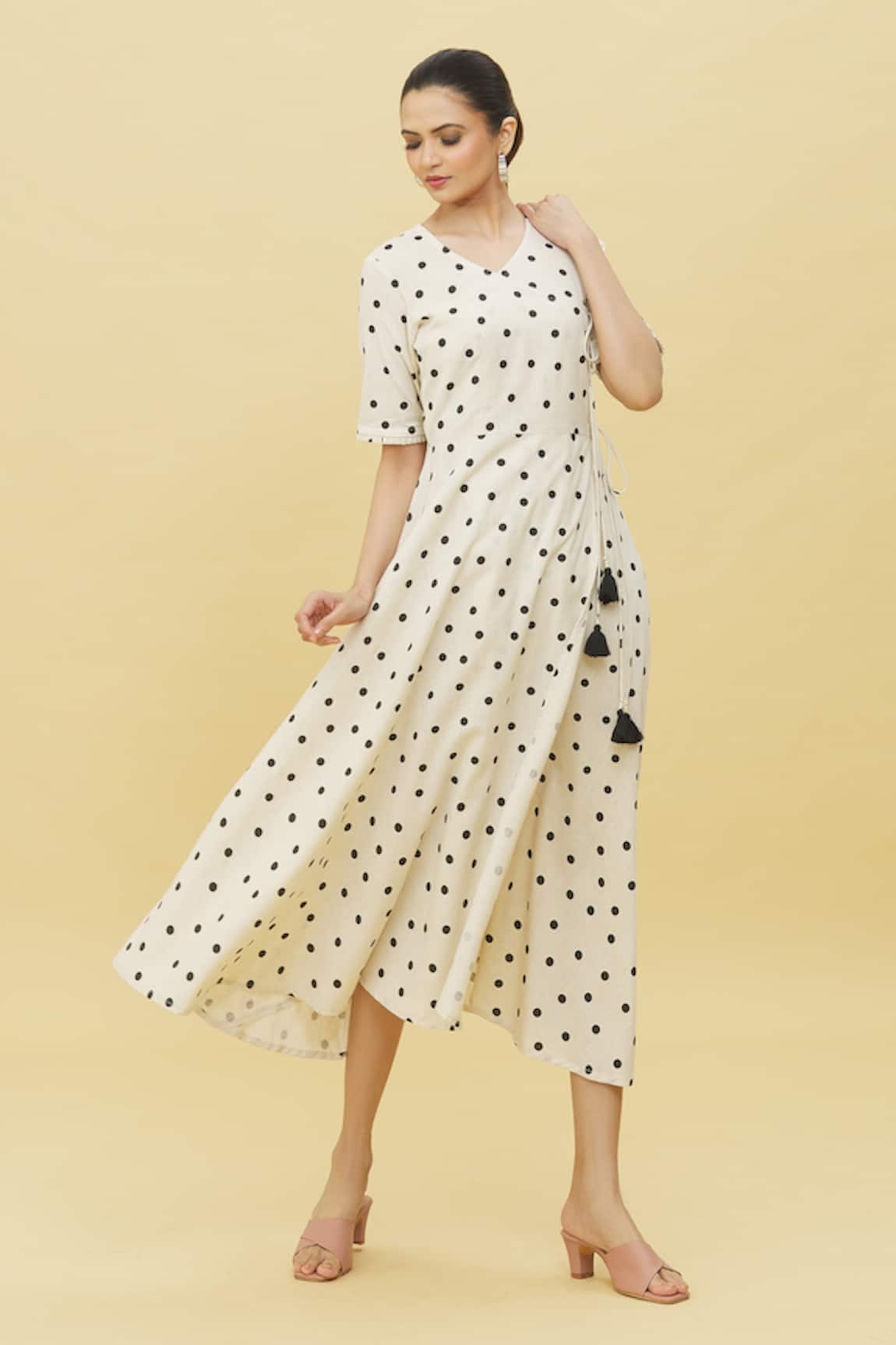 Nazaakat by Samara Singh Polka Dot Print Anarkali Dress
