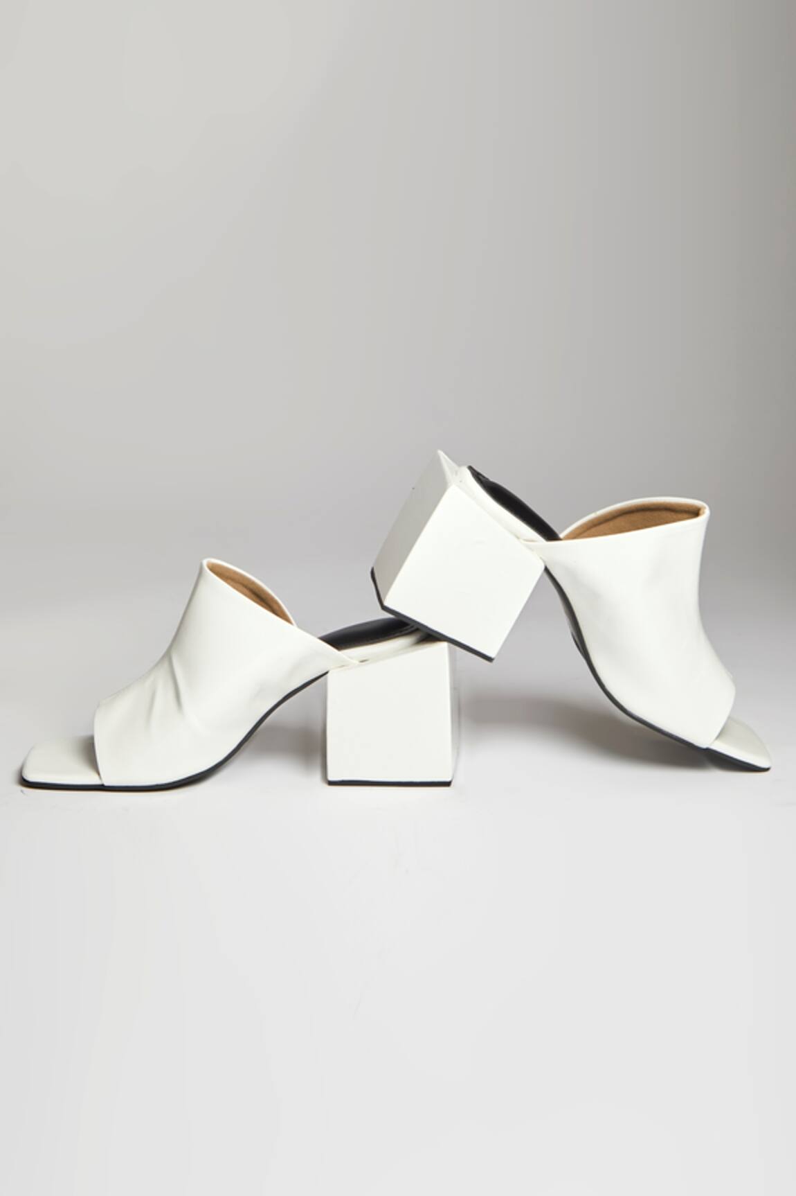 Tiesta Square Toe Block Heels
