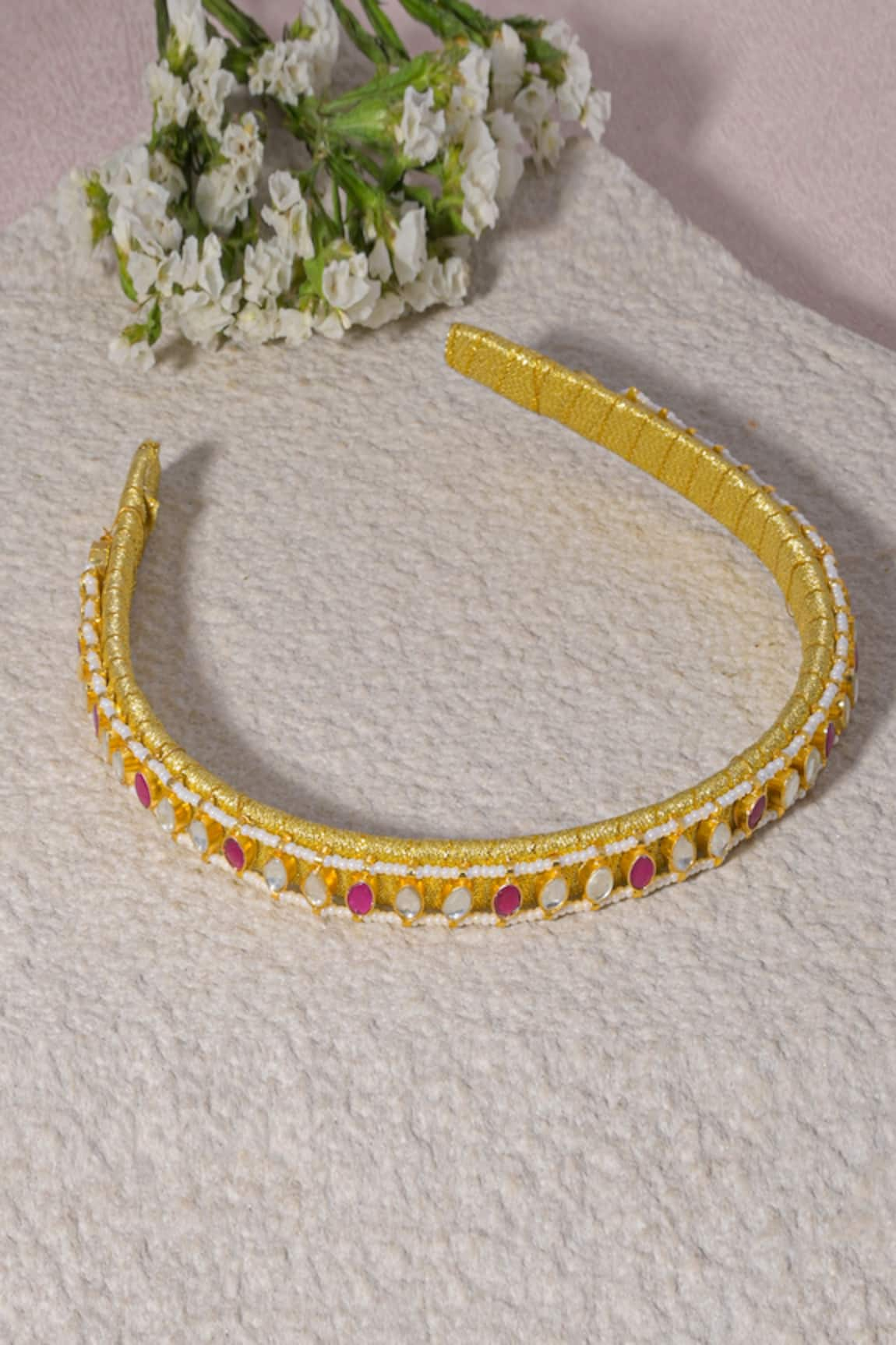 Namasya Kundan Embellished Hairband