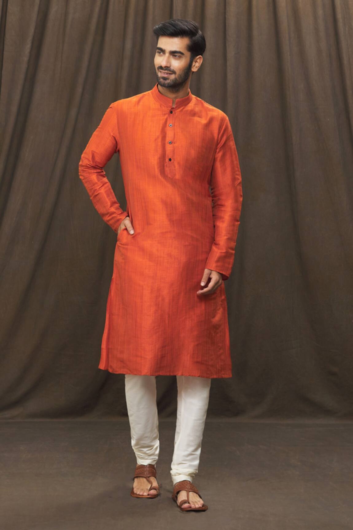 Samyukta Singhania Plain Kurta & White Churidar Set 