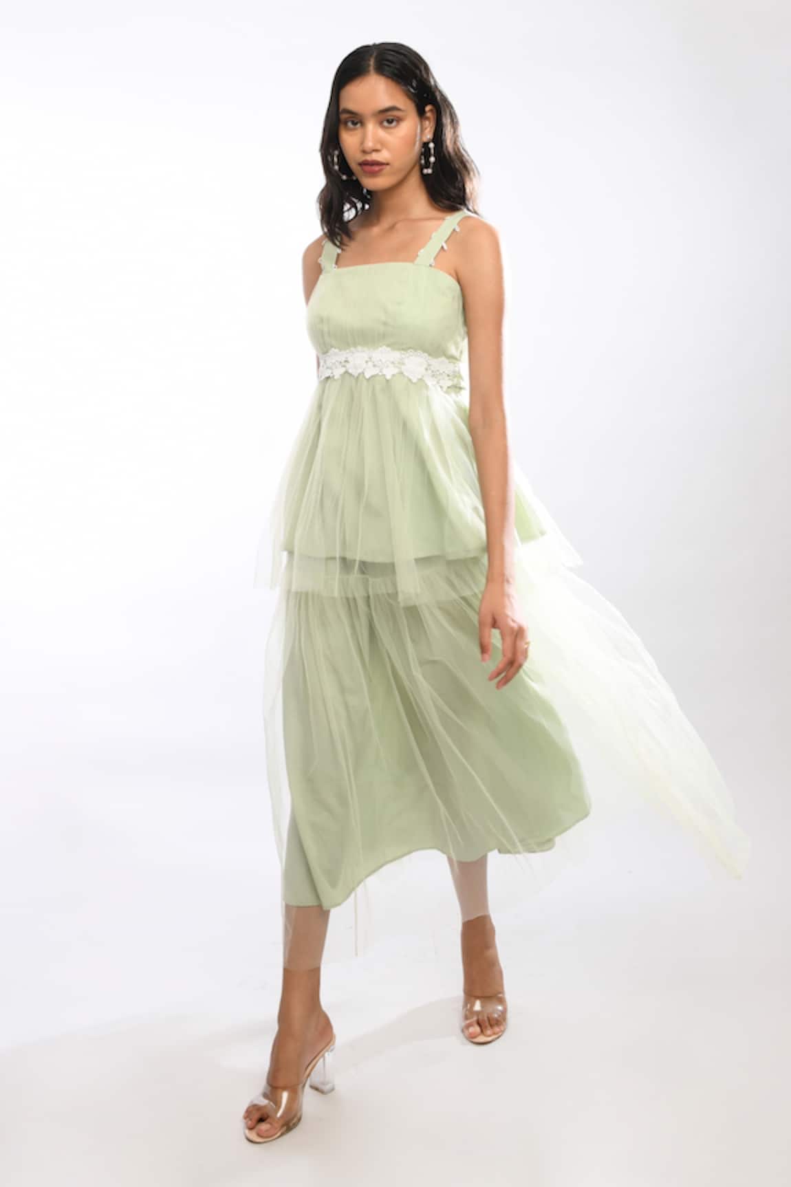 Itara Ruched Top And Pleated Skirt Set