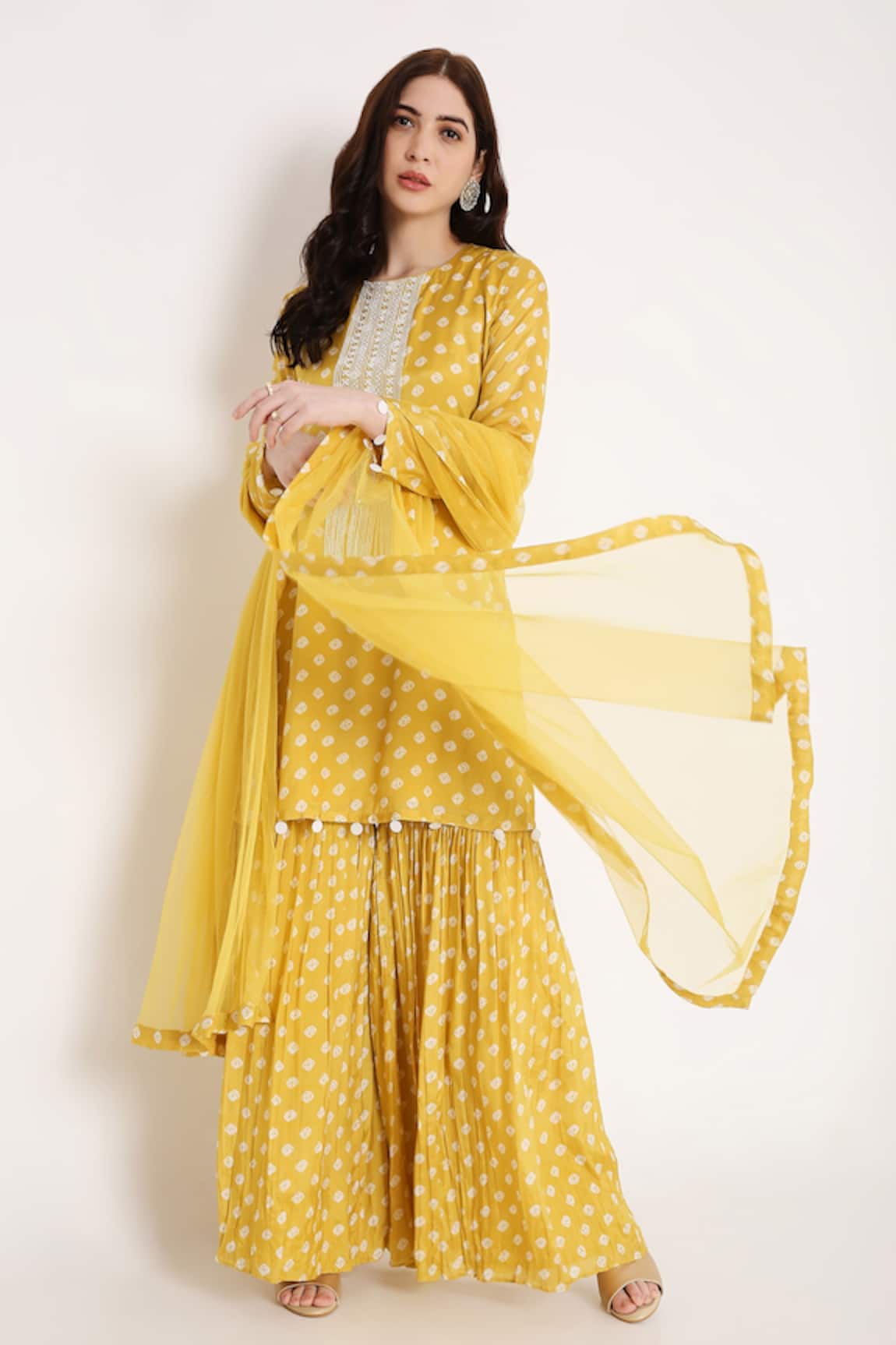 Bha Sha Amirah Bandhani Print Kurta Set