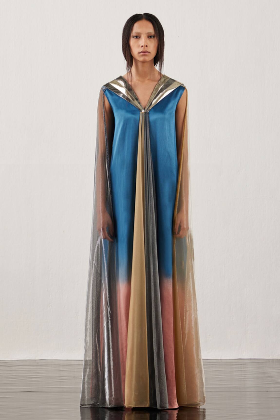 Akhl Fall Panelled Gradient Kaftan Dress 