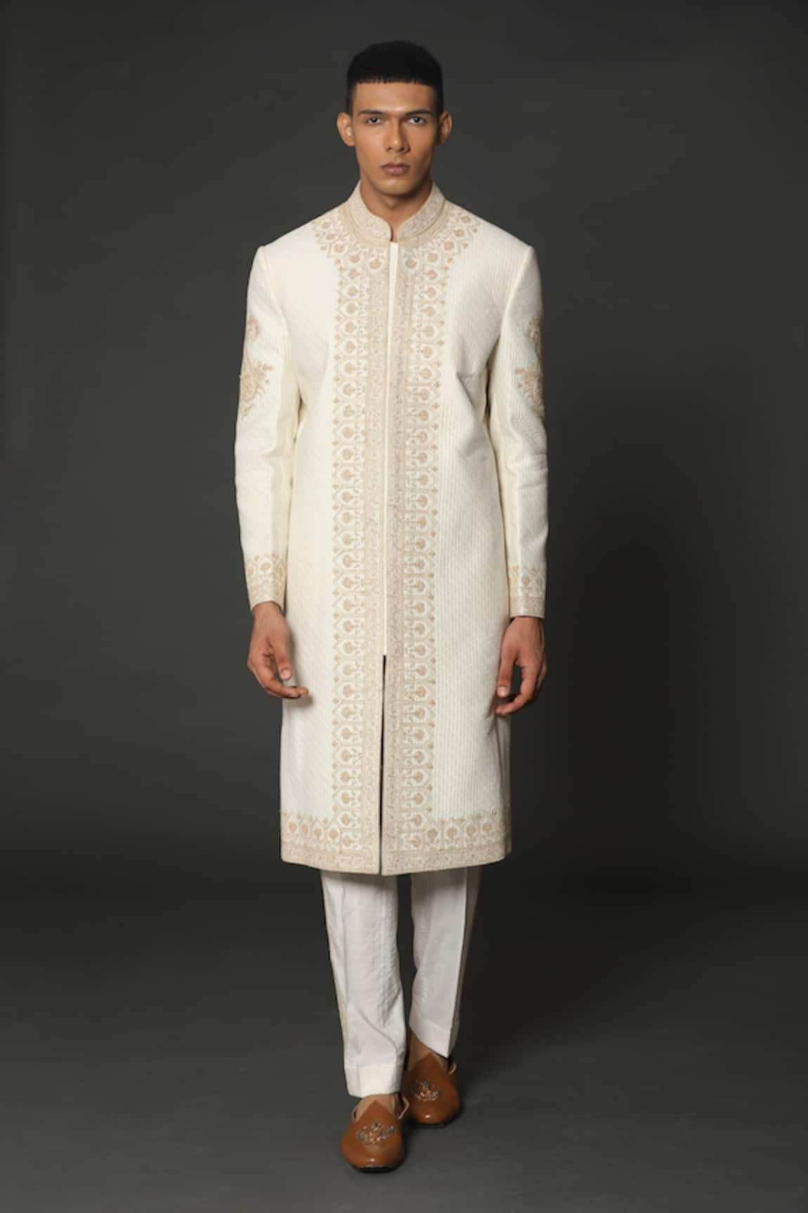 Rar Studio Dori Work Border Sherwani Set