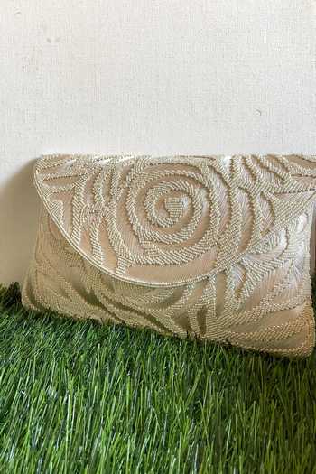 Kreivo By Vamanshi Damania Embellished Silk Envelope Bag