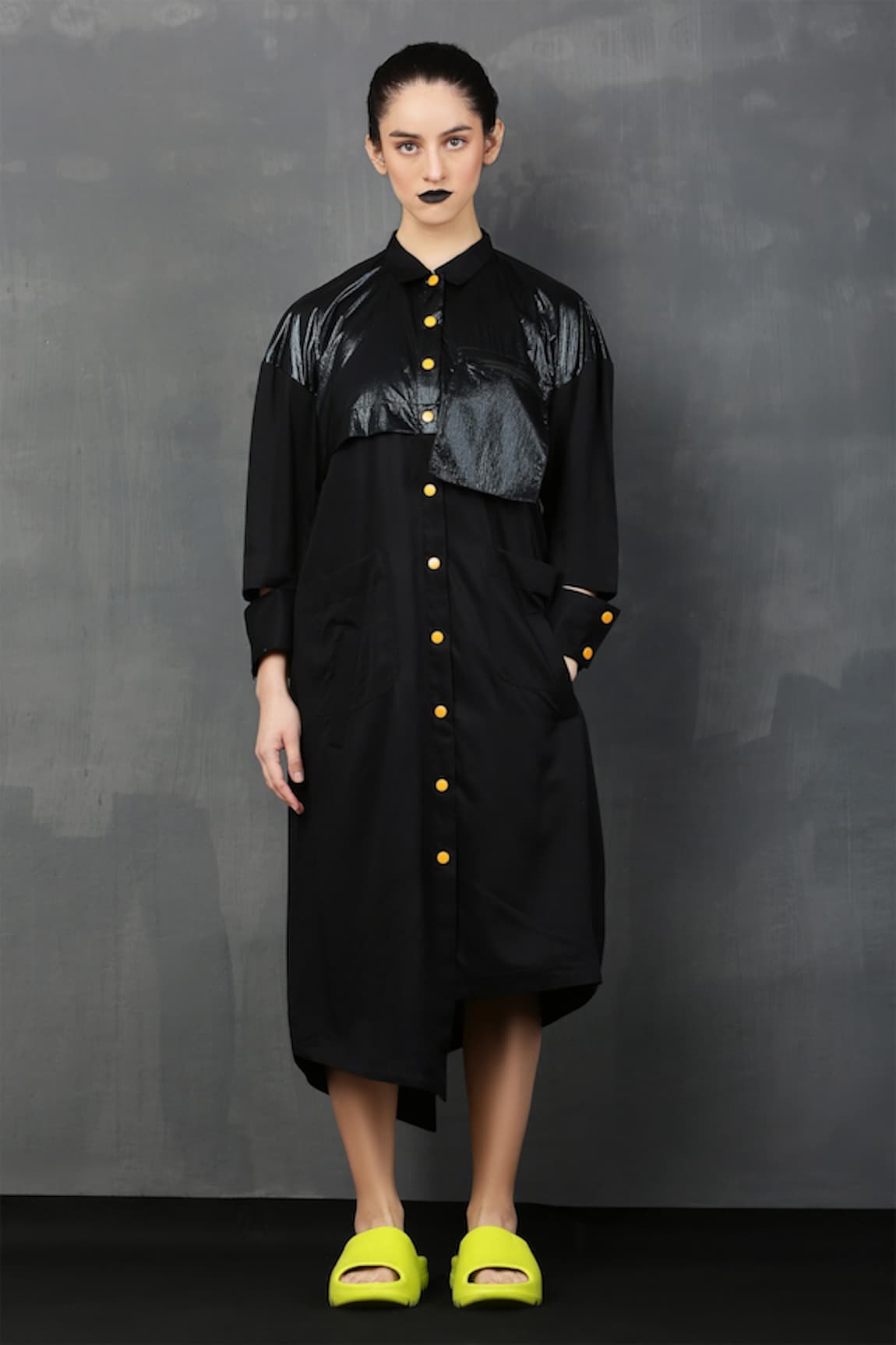 I am Trouble by KC Boxy Shirt Dress