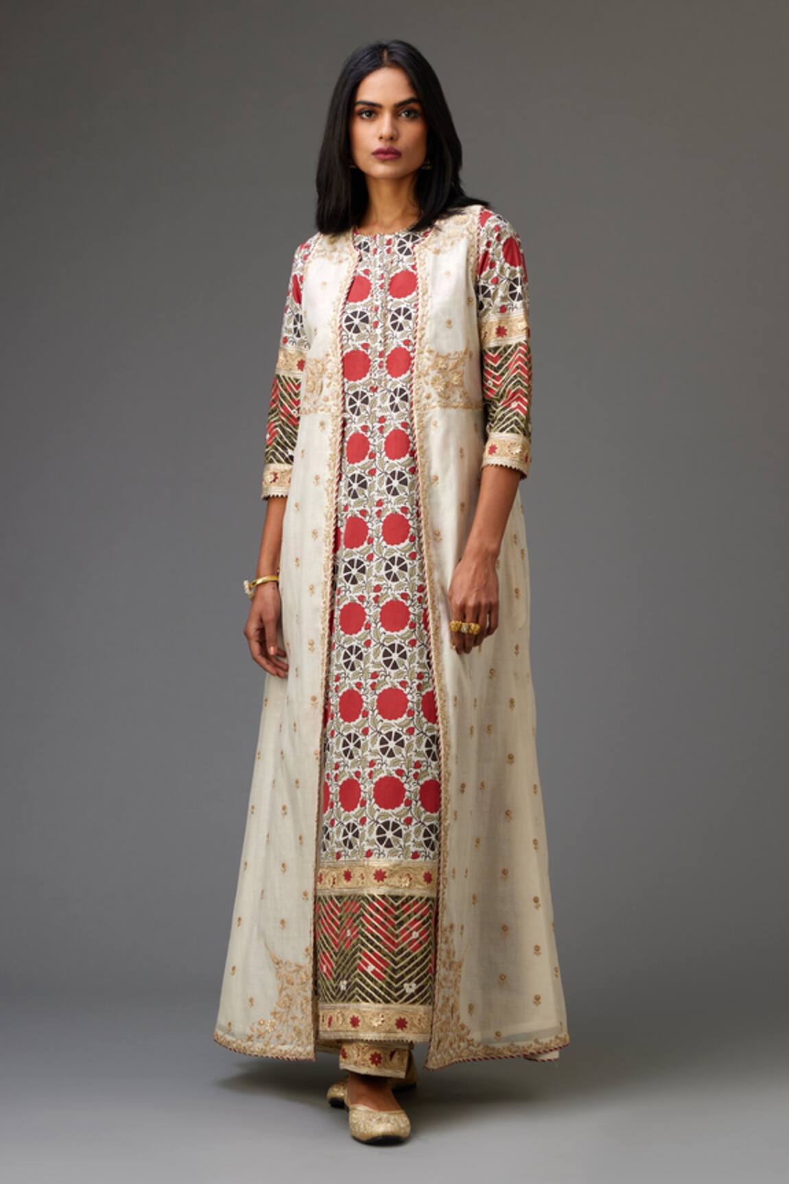 Kora Embroidered Jacket & Pant Set 