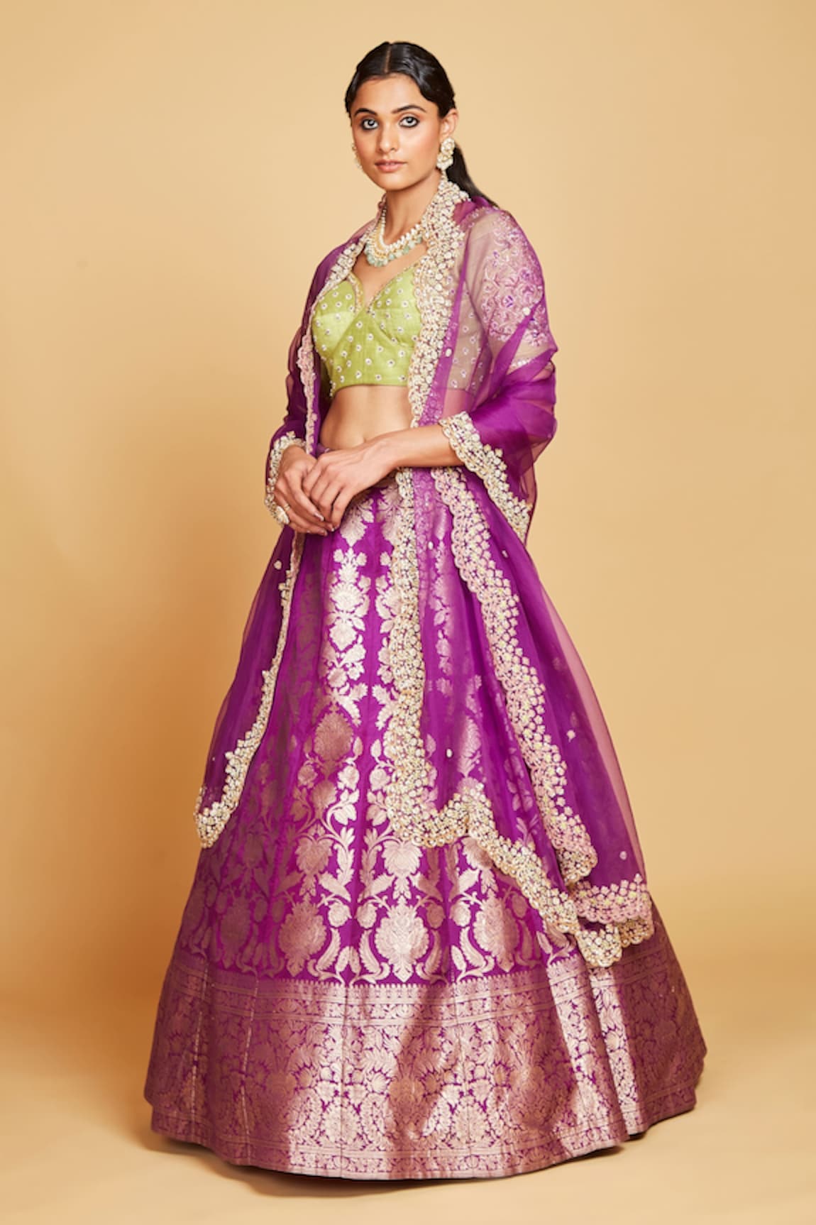 Amrin khan Flower Mandala Pattern Lehenga Set