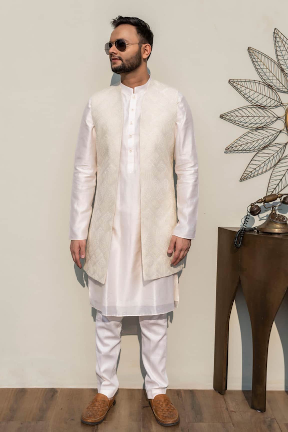 Decemberbyvivek Hand Embroidered Jacket & Kurta Set