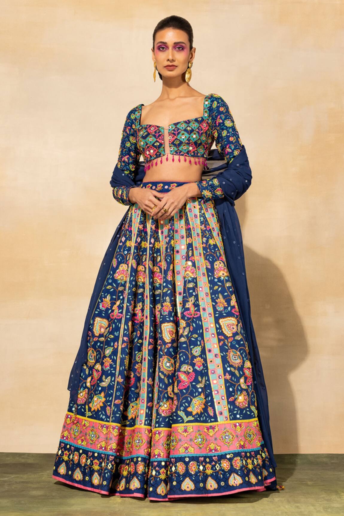 Diyarajvvir Floral Print Lehenga Set