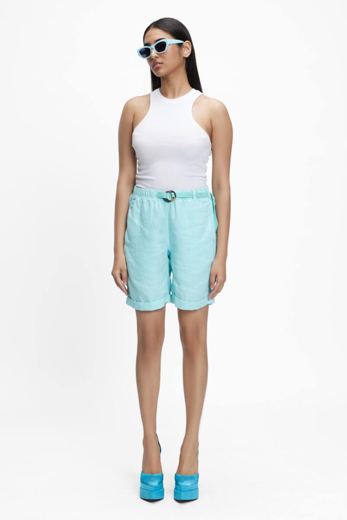 Terra Luna Folded Hem Brunch Shorts