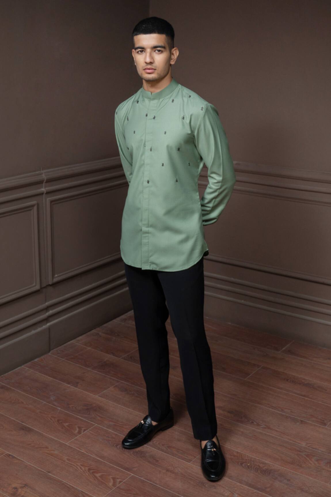 Varun Chakkilam Autumn Speckle Cotton Shirt