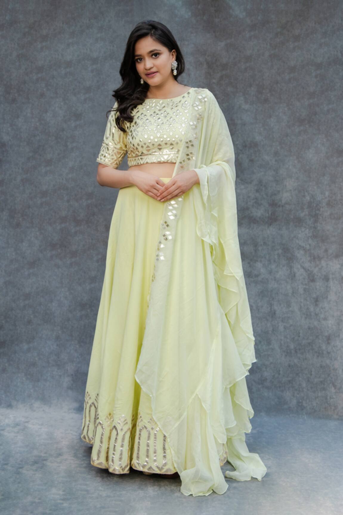 Sunita Bhandari Placement Embroidered Lehenga Set