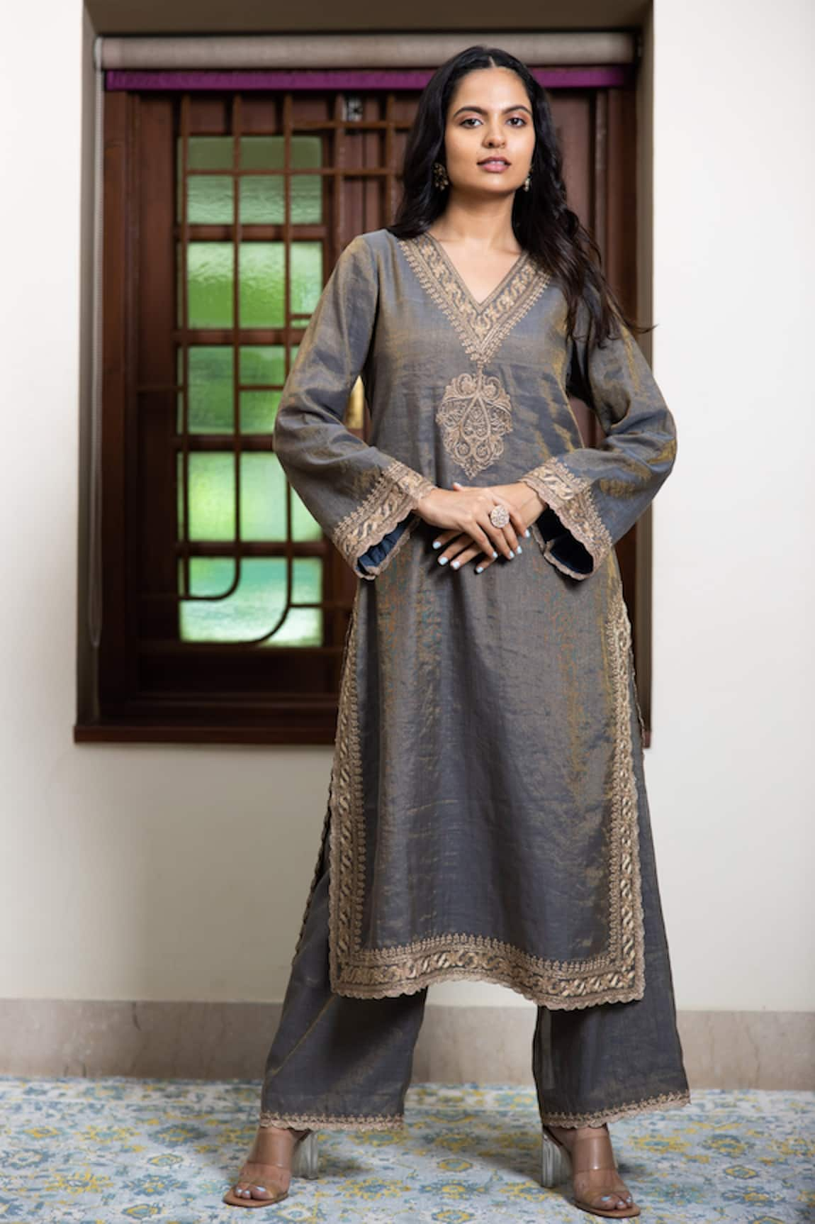 Maliha by Anar and Anoli Embroidered Kurta And Pant Set