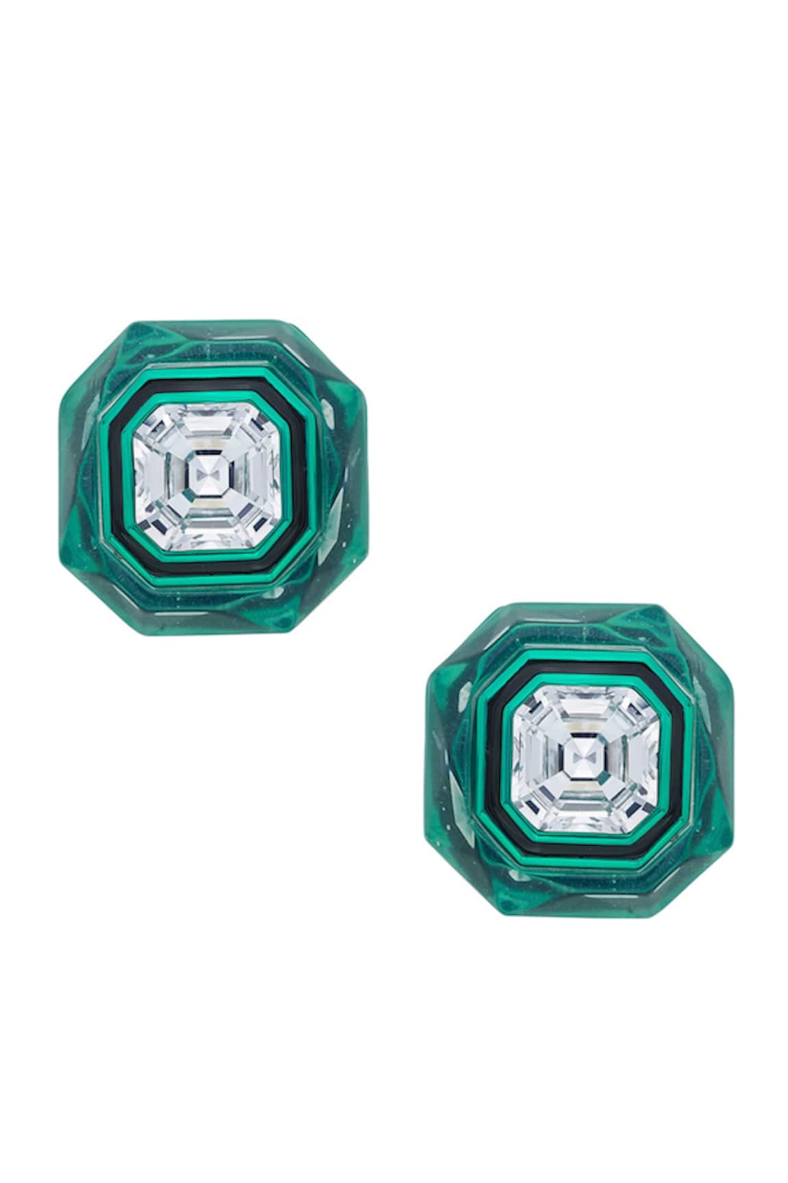 Isharya B-dazzle Infinity Cut Crystal Studs 