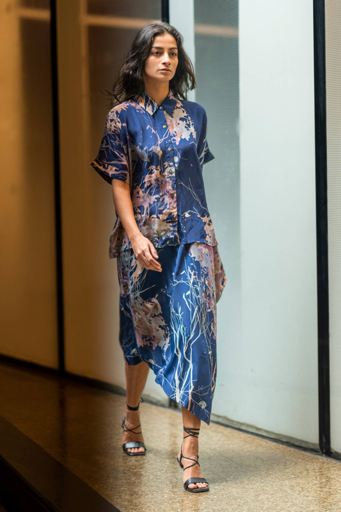 Leh Studios Evening Canope Print Wrap Sarong Skirt