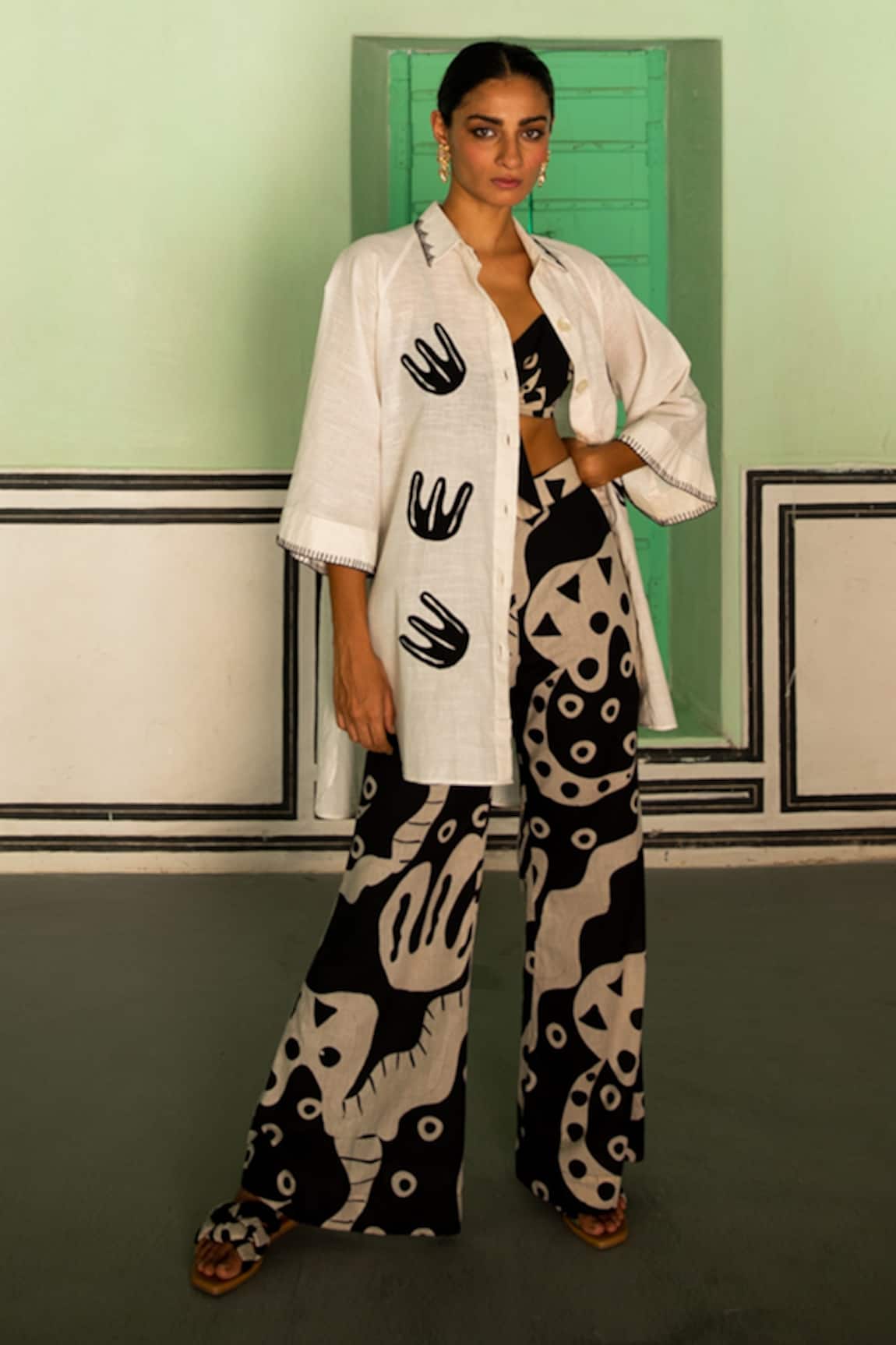 Jodi Jantar Mantar Embroidered Shirt 