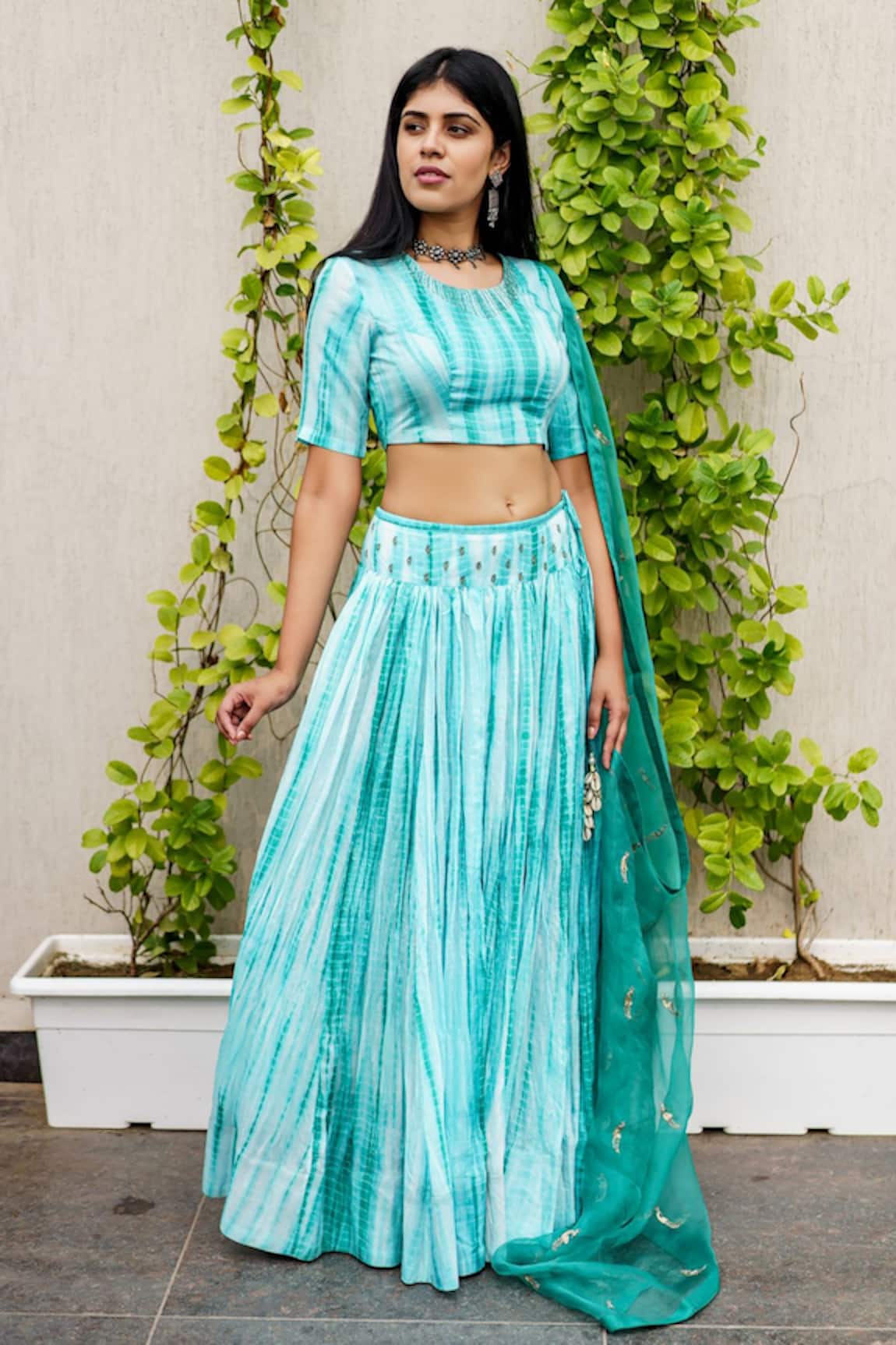 Cupid Cotton Tie Dye Pattern Lehenga Set
