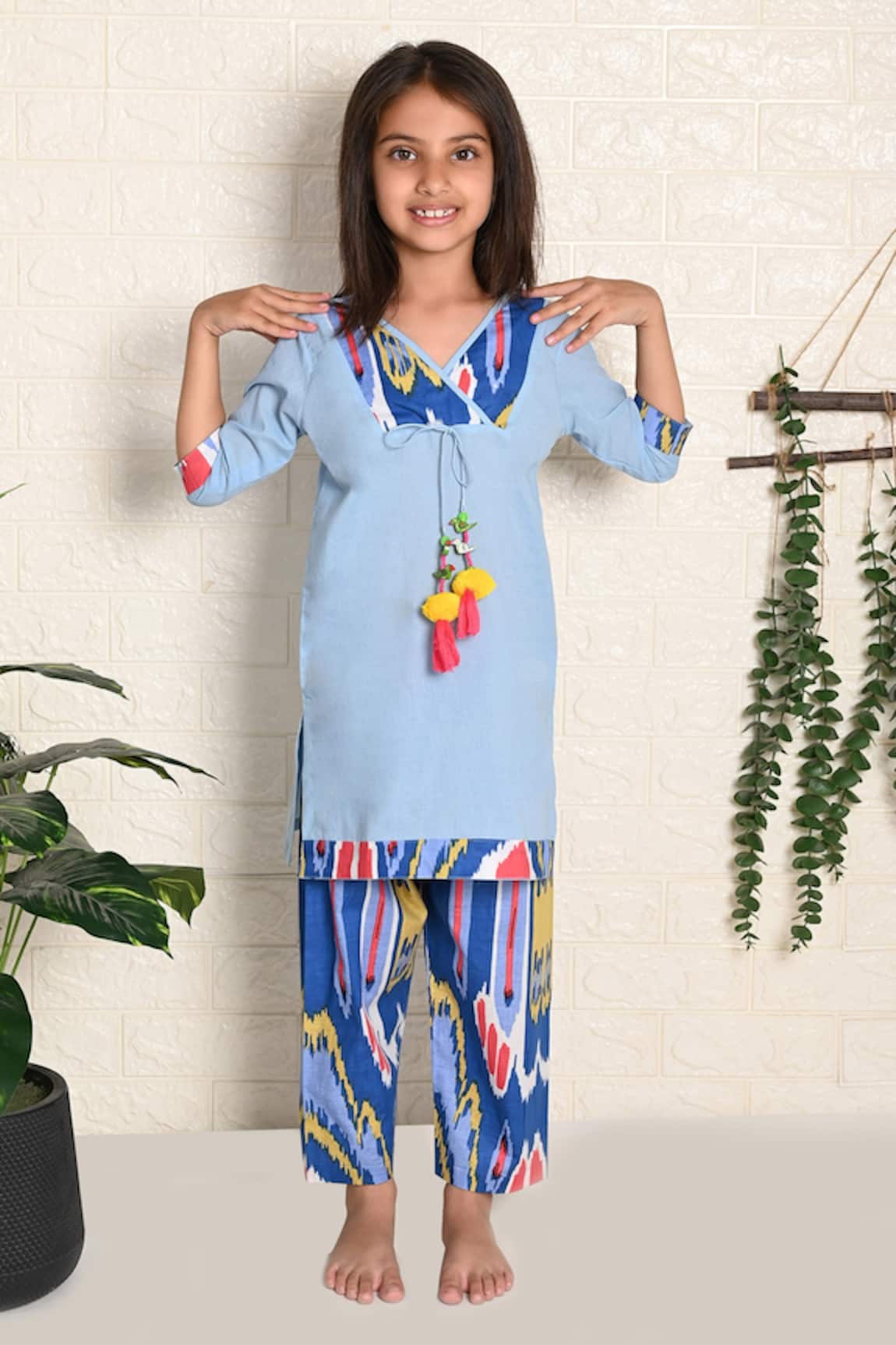 THE COTTON STAPLE Muffin Solid Kurta With Pant
