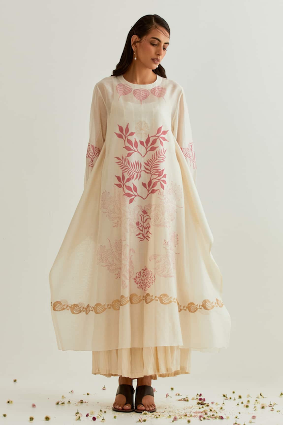 Prama by Pratima Pandey Hand Block Print Dress With Inner