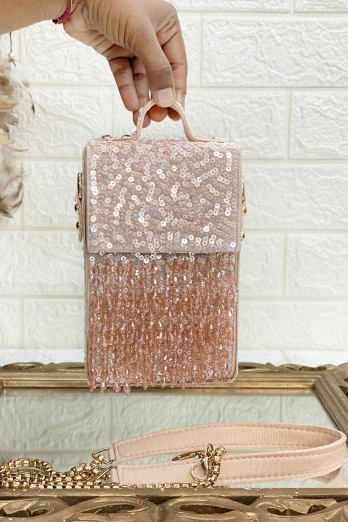 Kainiche By Mehak Rectangle Embellished Clutch Bag