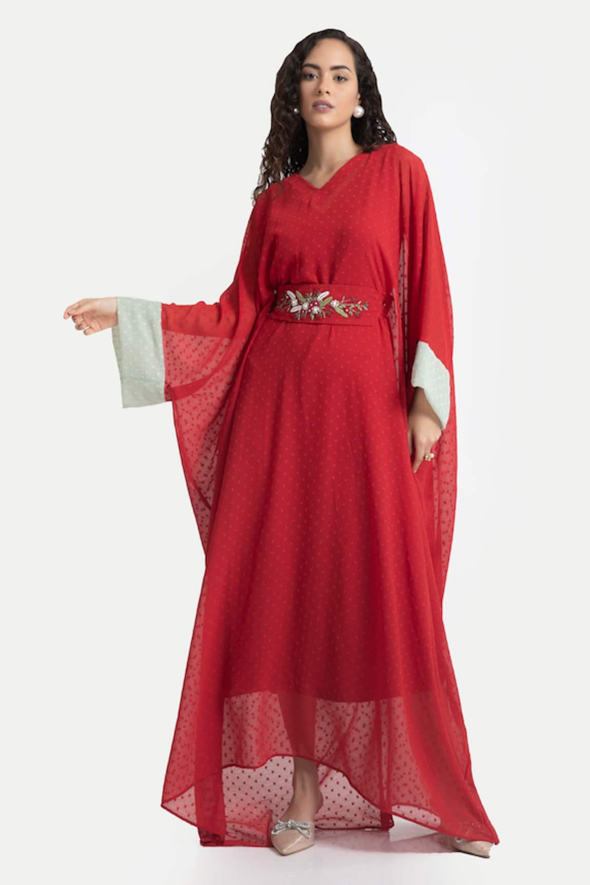 House of THL Mawar Kaftan Dress With Belt