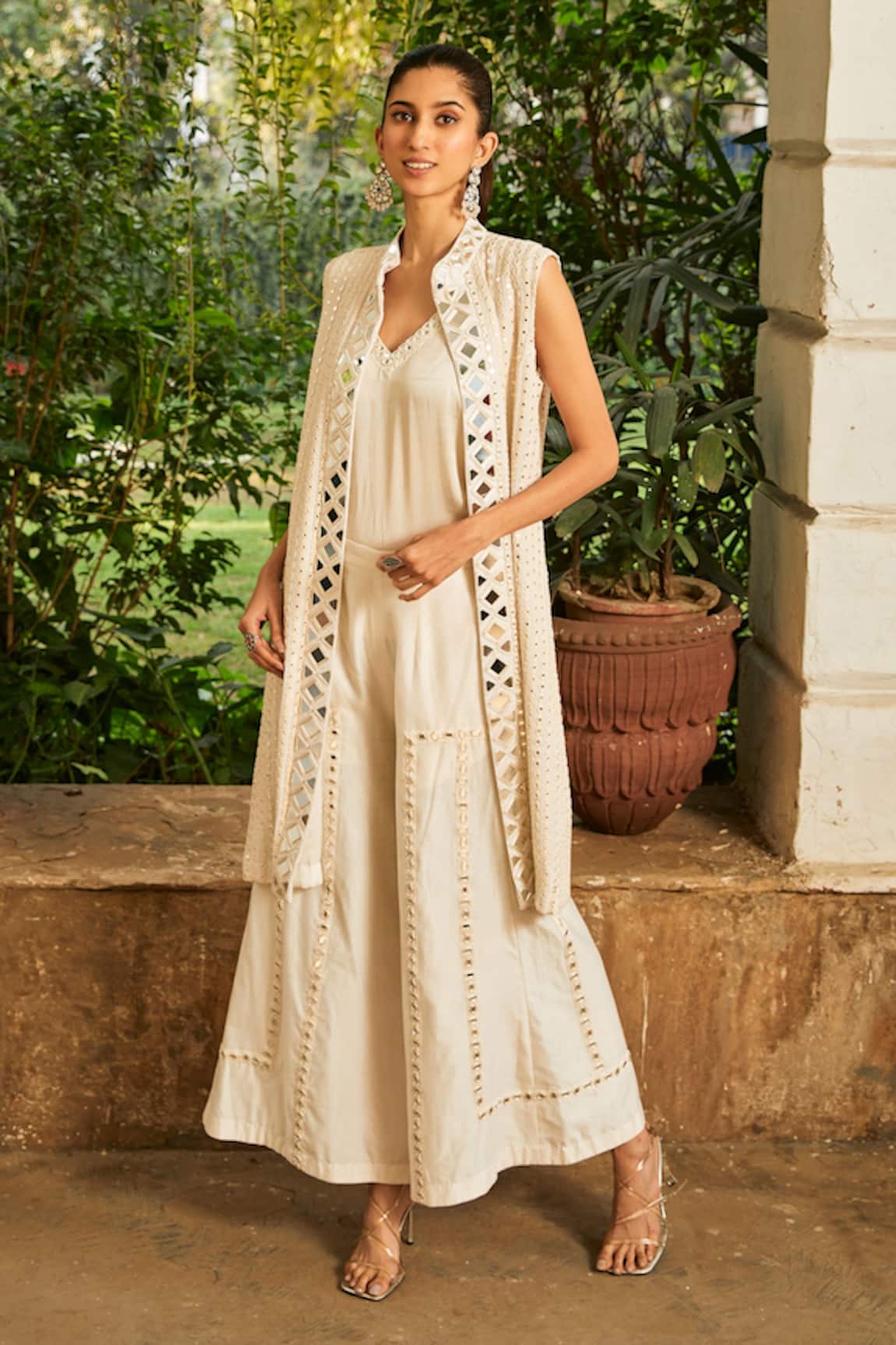 Twenty Nine Mirror Embroidered Georgette Jacket