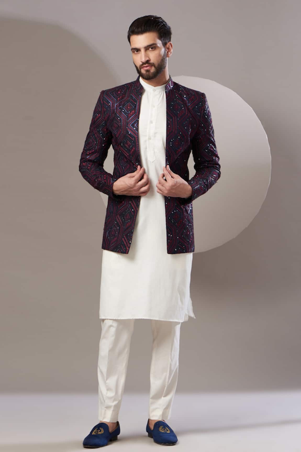 Kasbah Silk Embroidered Bandhgala Jacket