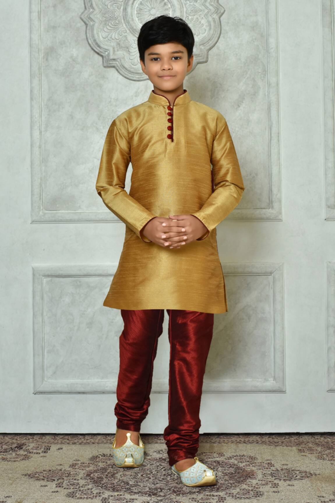 Petite Pomme Straight Mandarin Collar Kurta