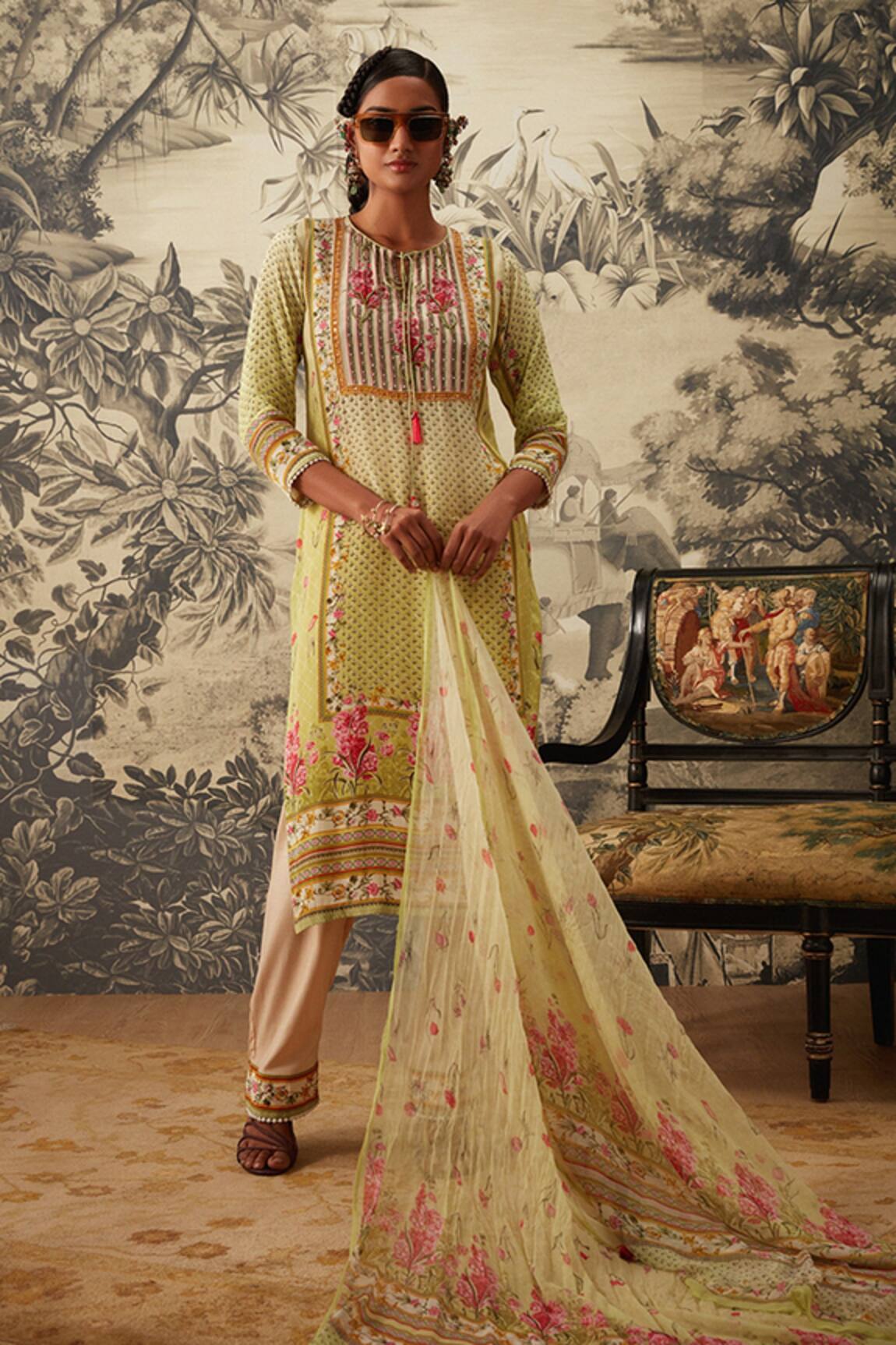 Kalista Adah Floral Print Kurta Set