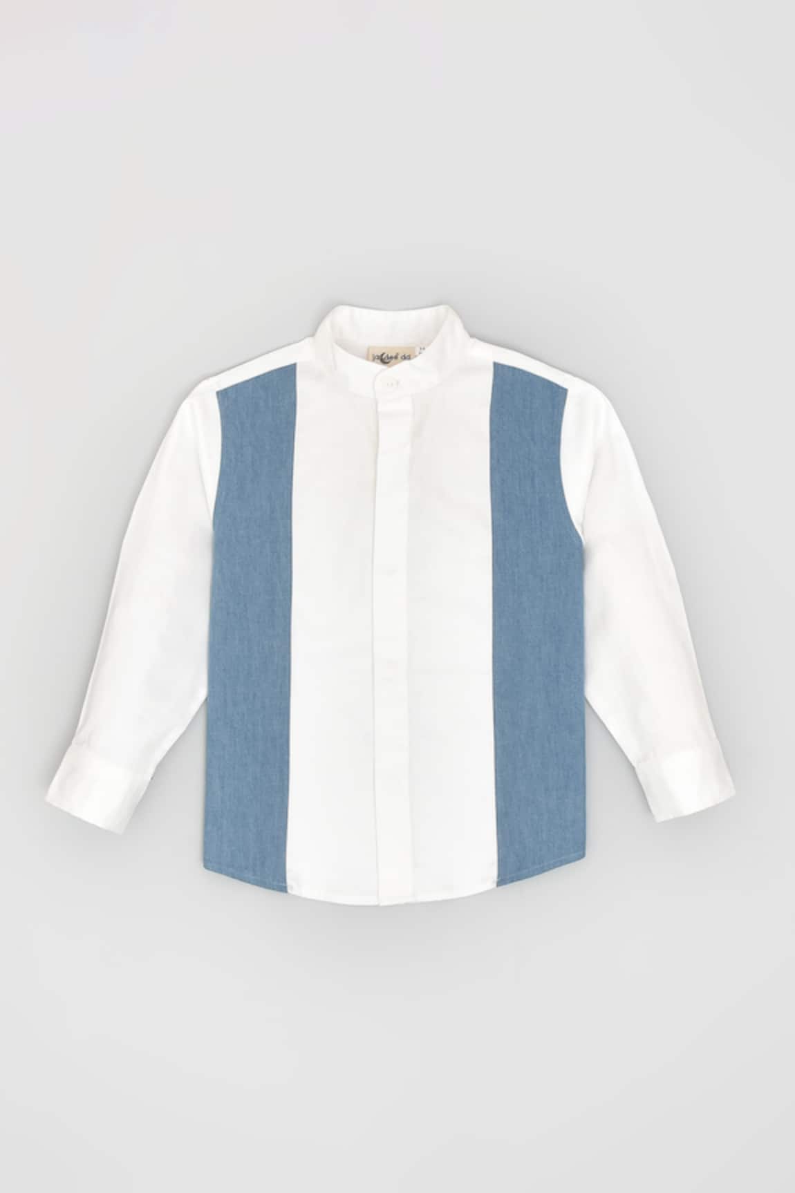 LA Dee DA Cotton Denim Panel Shirt