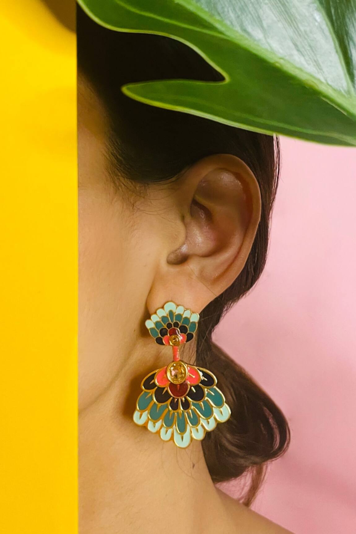 And Also Peony Flower Earrings