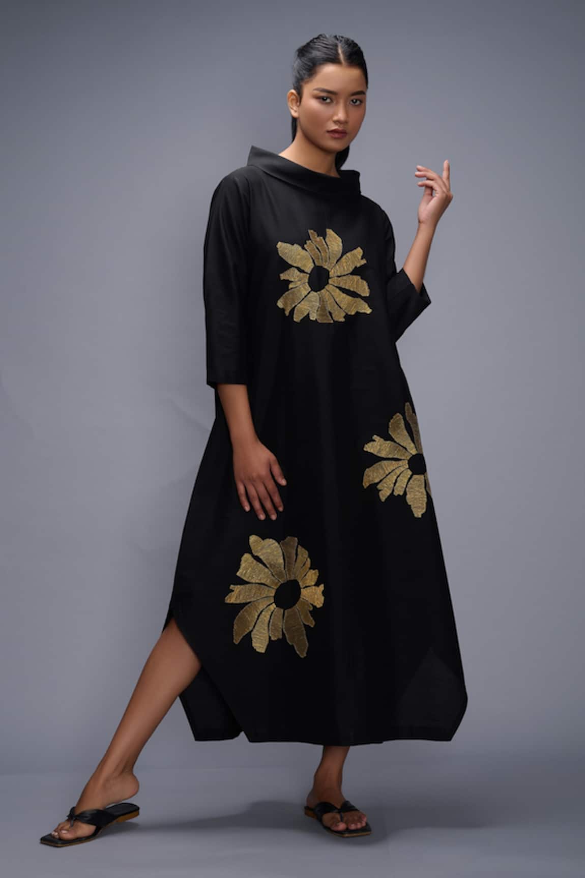 Taika by Poonam Bhagat Embroidered Midi Dress