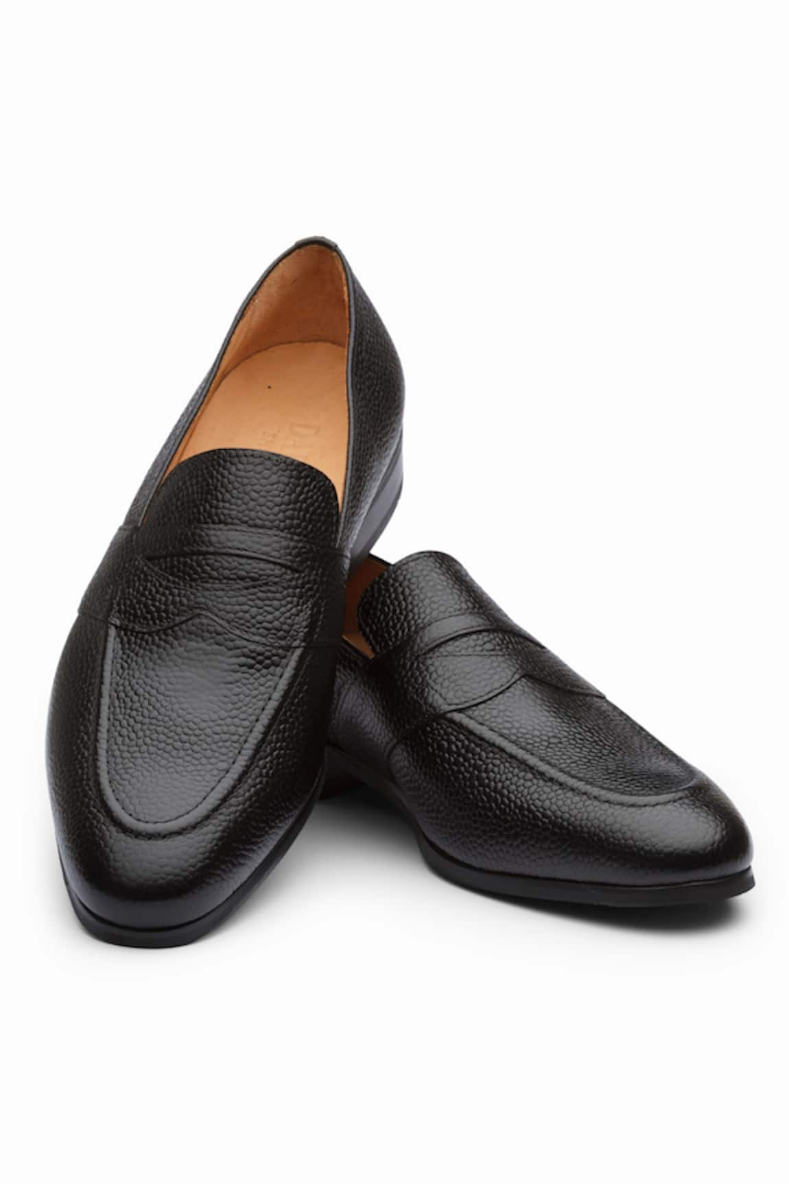 dapper Shoes Leather Saddle Strap Penny Loafers