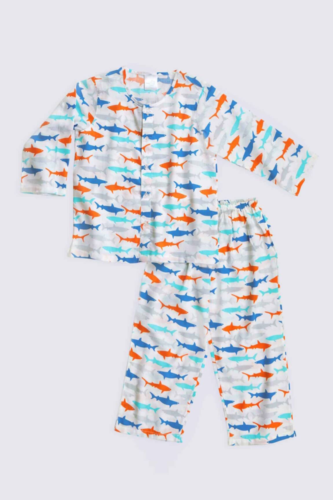 Nigh Nigh Shark Print Night Suit Set