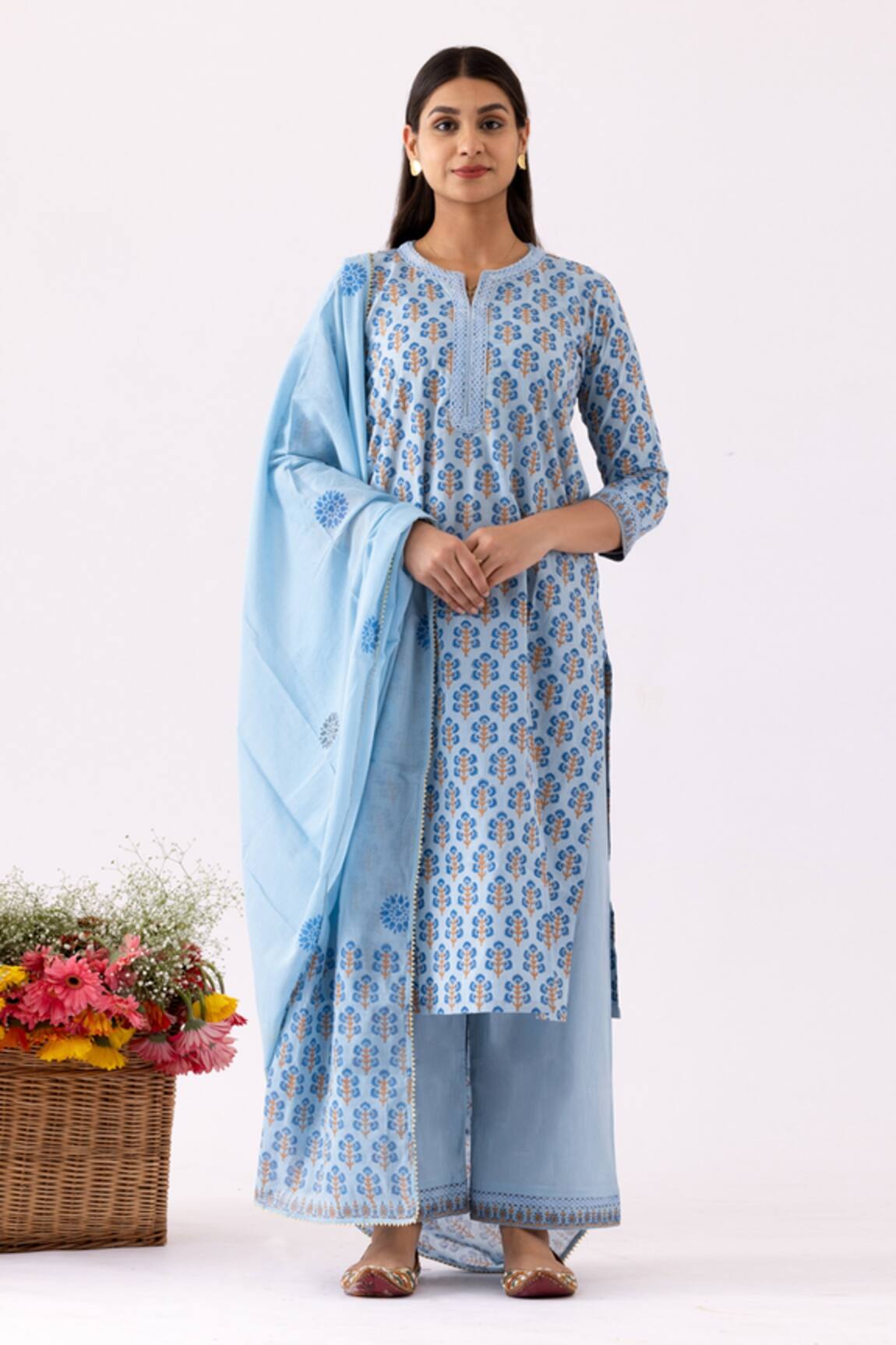 Abbaran Printed Kurta Palazzo Set