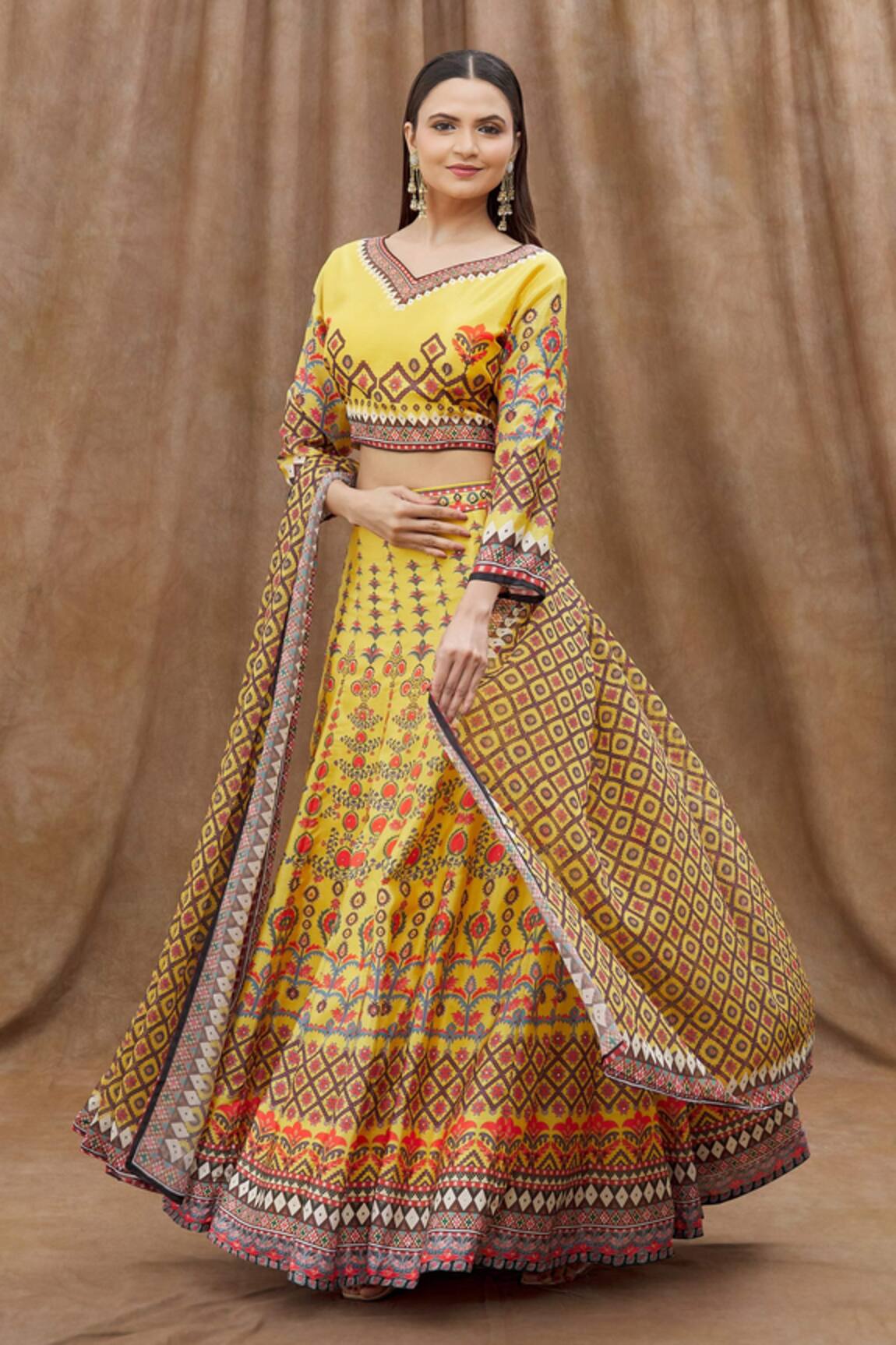 Khwaab by Sanjana Lakhani Flower Digital Print Lehenga Set