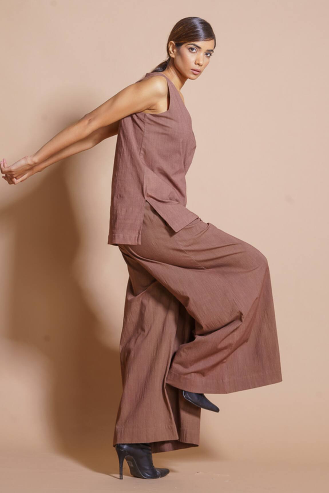 Stoique Butter Sleeveless Wrap Top 