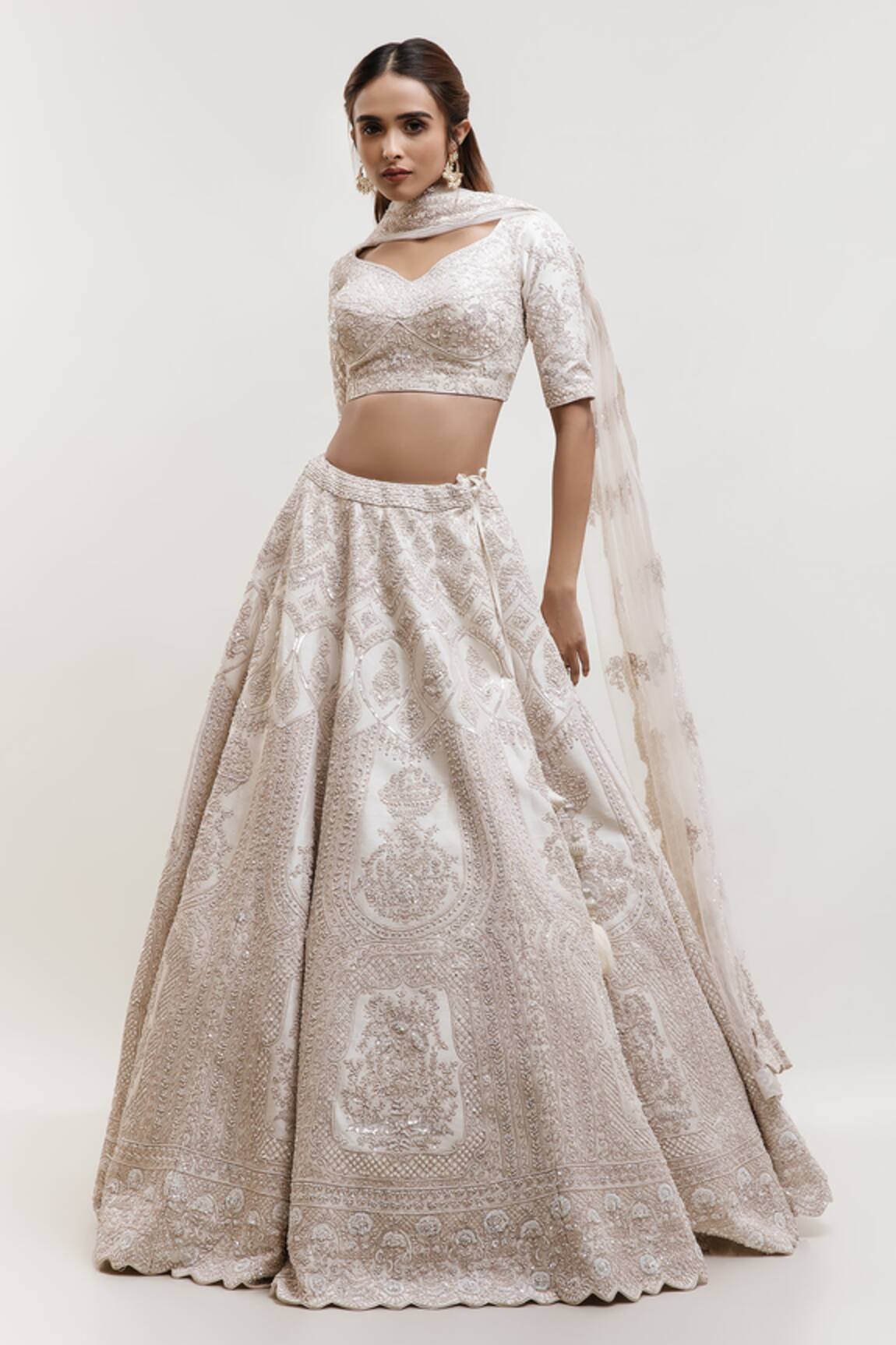 Kalighata Raw Silk Embellished Bridal Lehenga Set