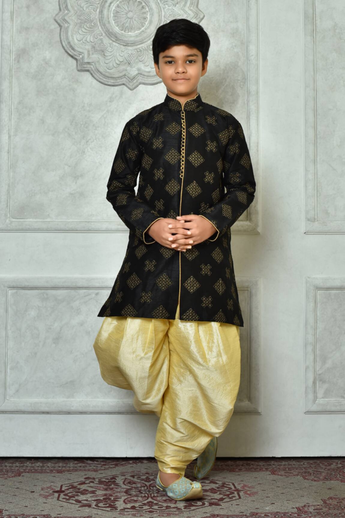 Petite Pomme Bloom Embroidered Kurta & Patiala Pant Set