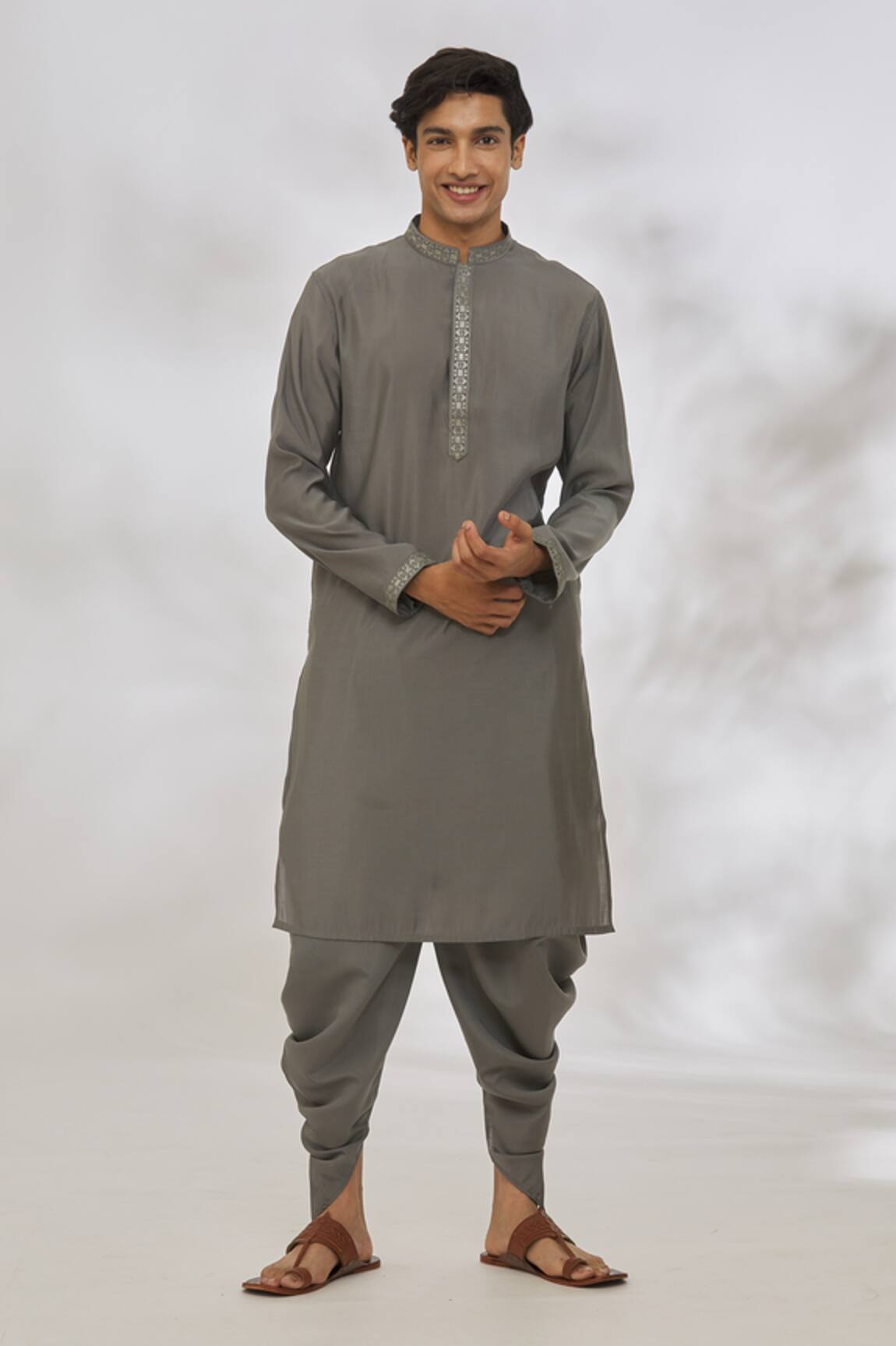 Manish Nagdeo Sequin Placket Embroidered Kurta Set