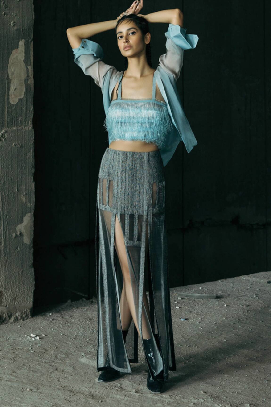 Akhl Embroidered Fringed Bustier 