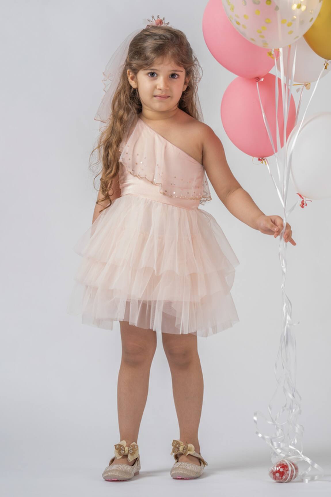 Darleen Kids Couture Serene One Shoulder Dress 